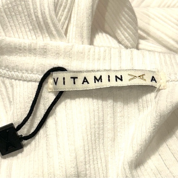 Vitamin A White Ribbed Knit Maxi Dress - Picture 8 of 11